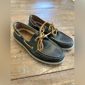 Sperry Top-Sider Boat Shoes - Green Leather - Men’s Size 7